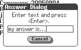 Answer Dialog